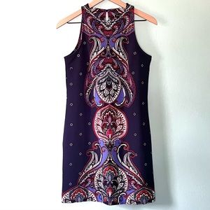 Banana Republic Factory Bold Paisley Print High Neck Sleeveless Dress Size 2